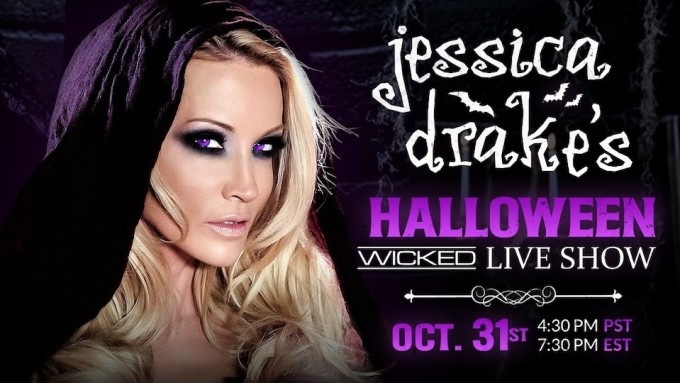 Jessica Drake moderiert Live-Halloween-Show auf Wicked.com